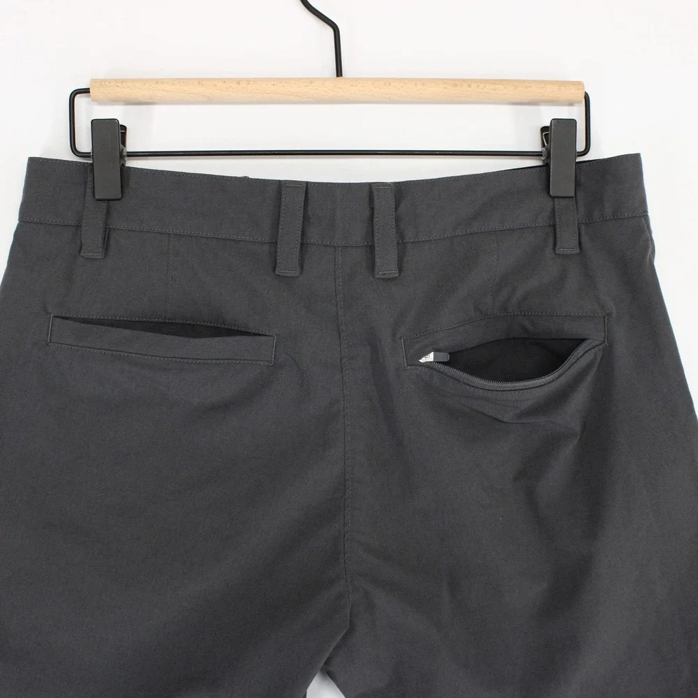 Proof Nomad Shorts Mens 30 Dark Gray Performance Chino Travel Zip Pockets